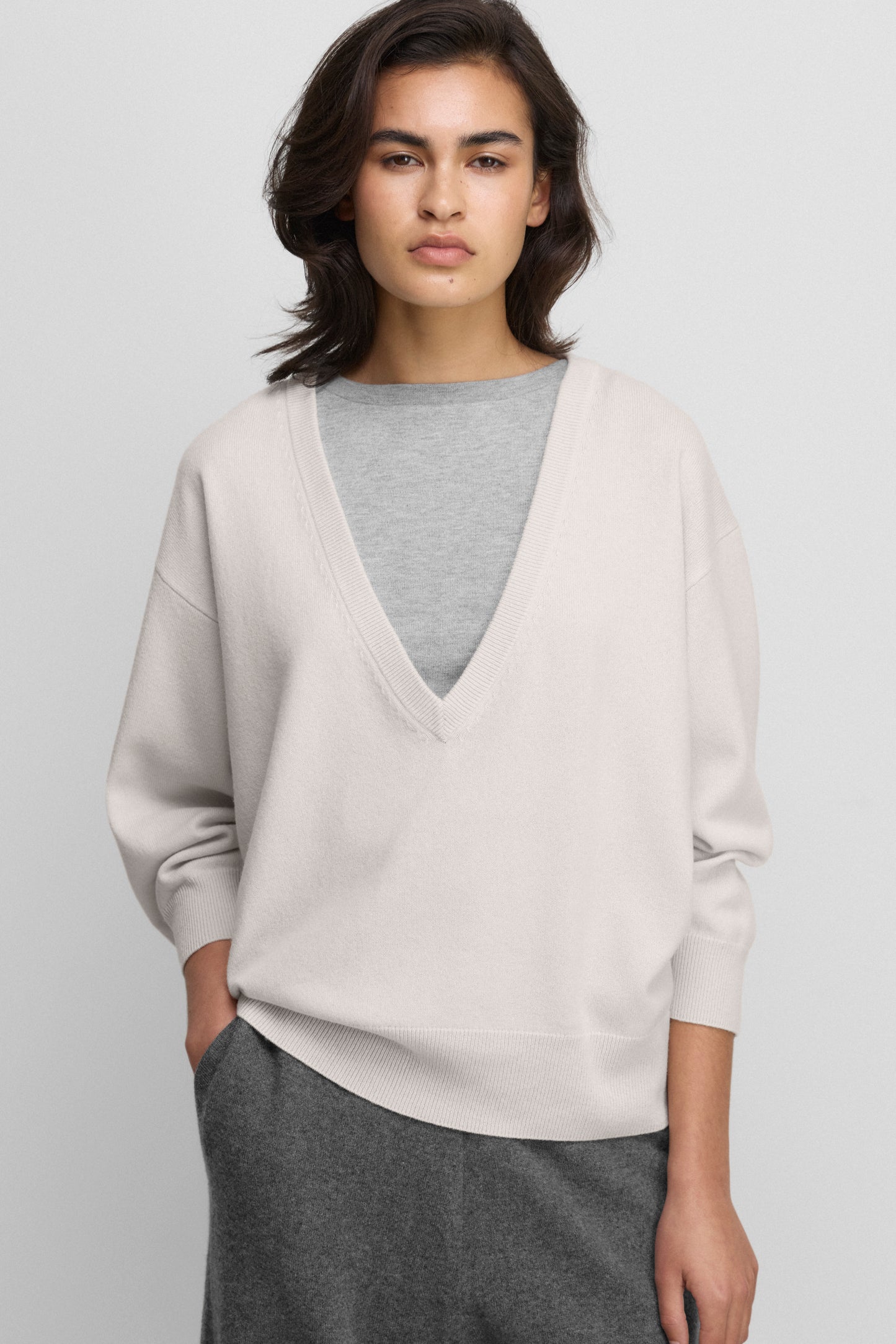 Sweater n491 Pearl Bone