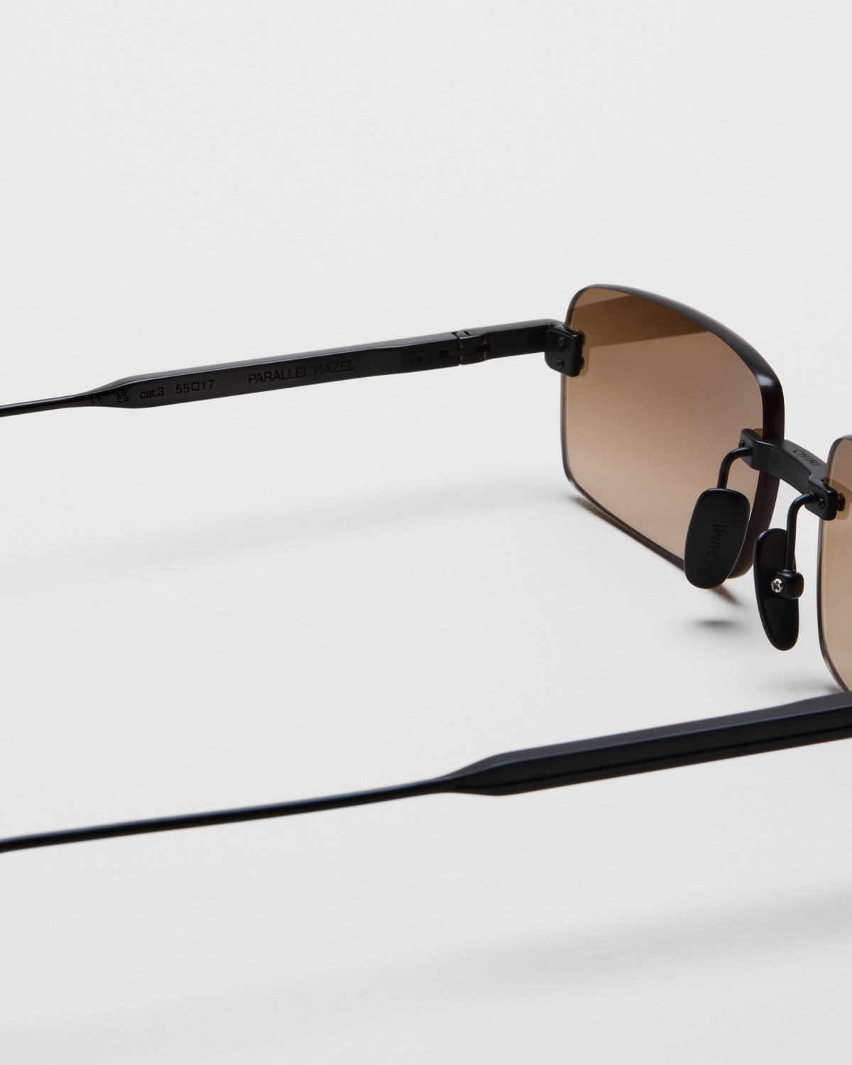 Sunglasses Rimless Parallel Brown Gradient