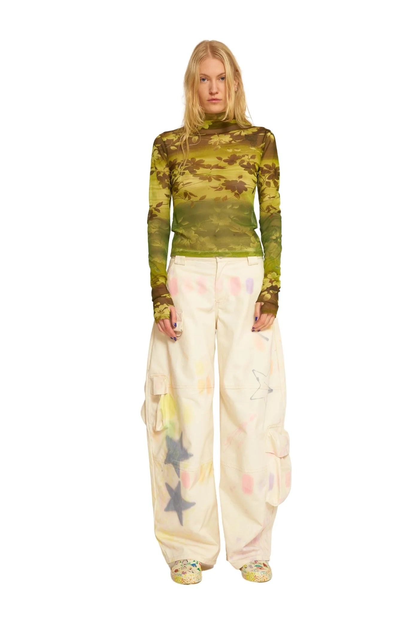 Pants Lawn Cargo Star Burst