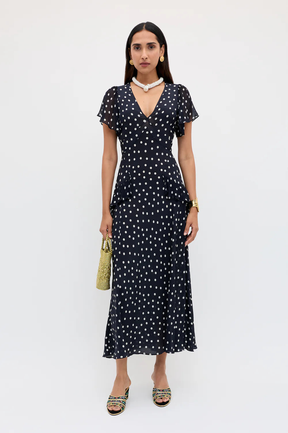 Dress Evie Bohemia Dot Navy