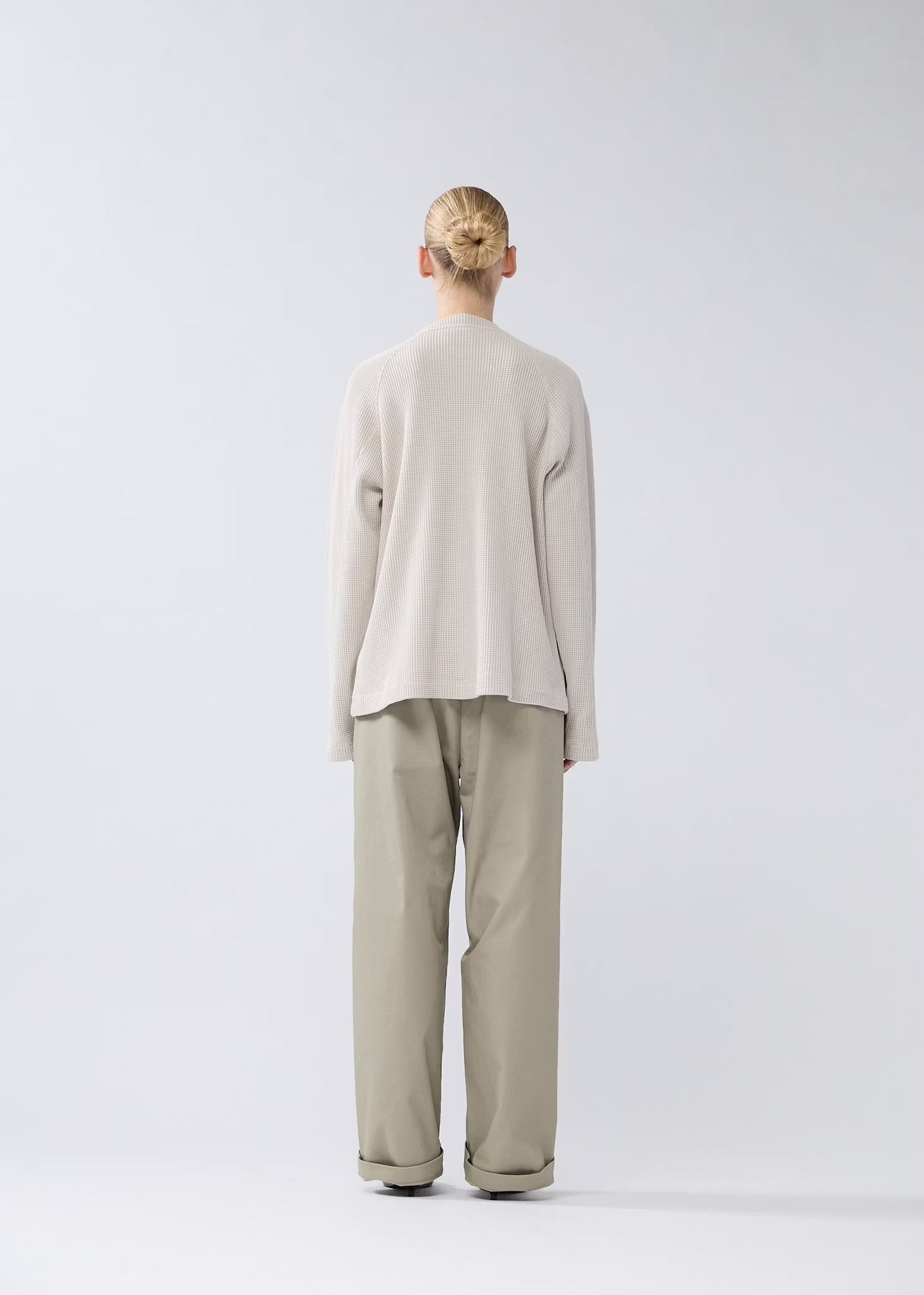 T-shirt Waffle Longsleeve Washed Grey