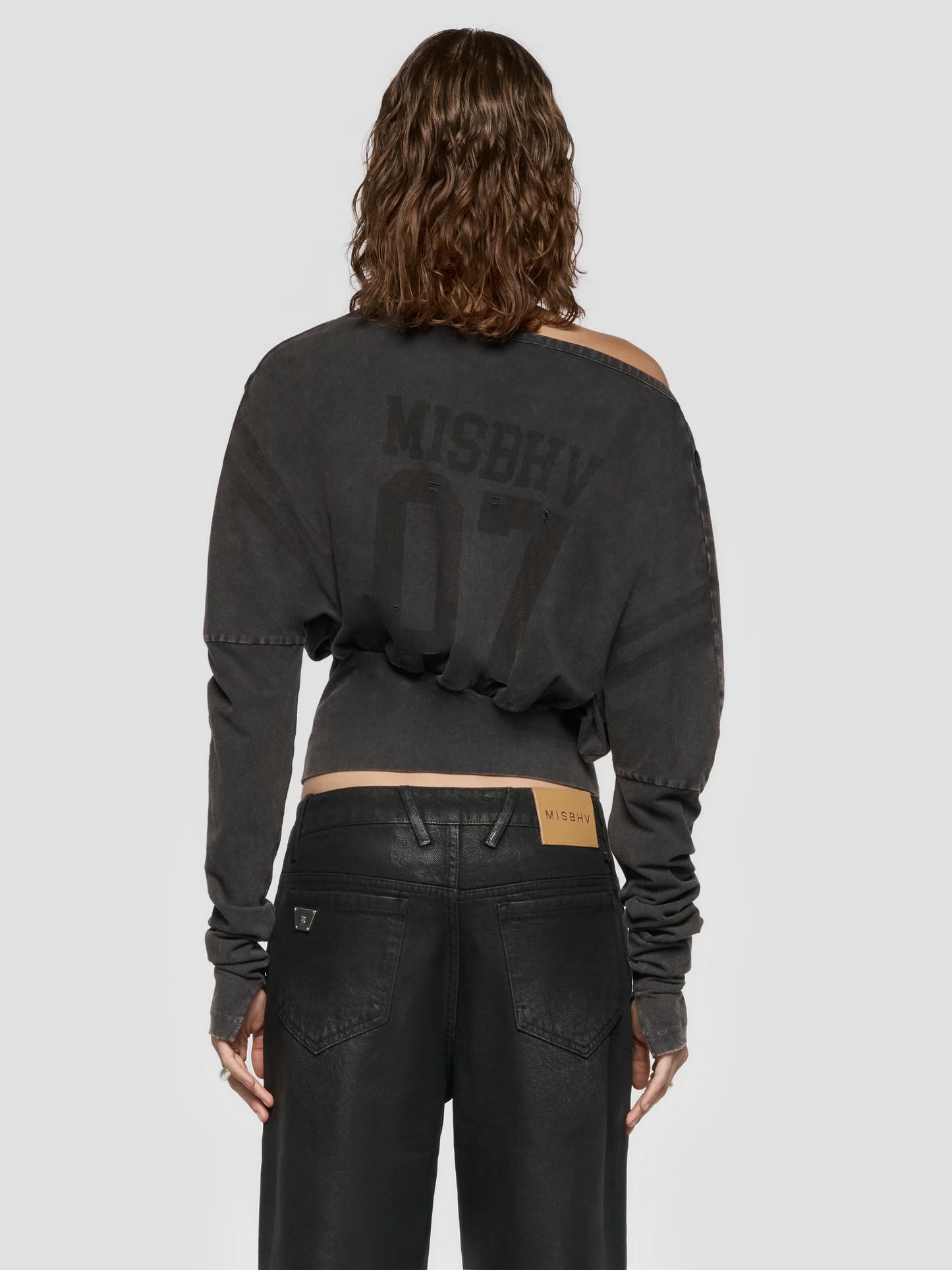 T-shirt Team Paris Longsleeve Washed Black