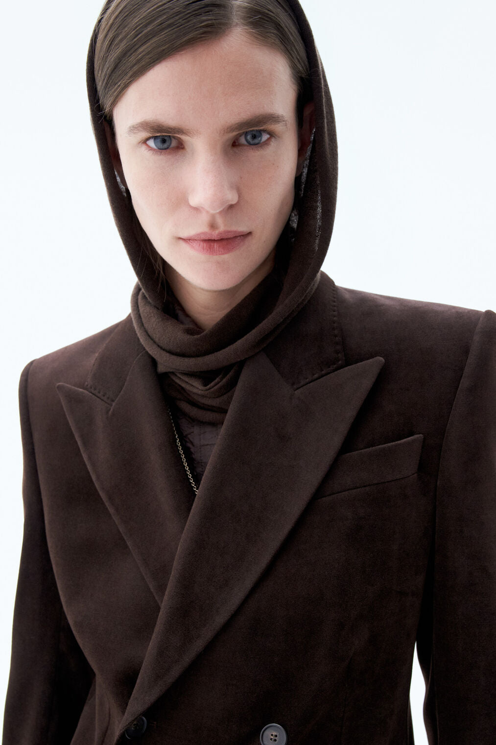 Fitted Blazer Chocolate Brown