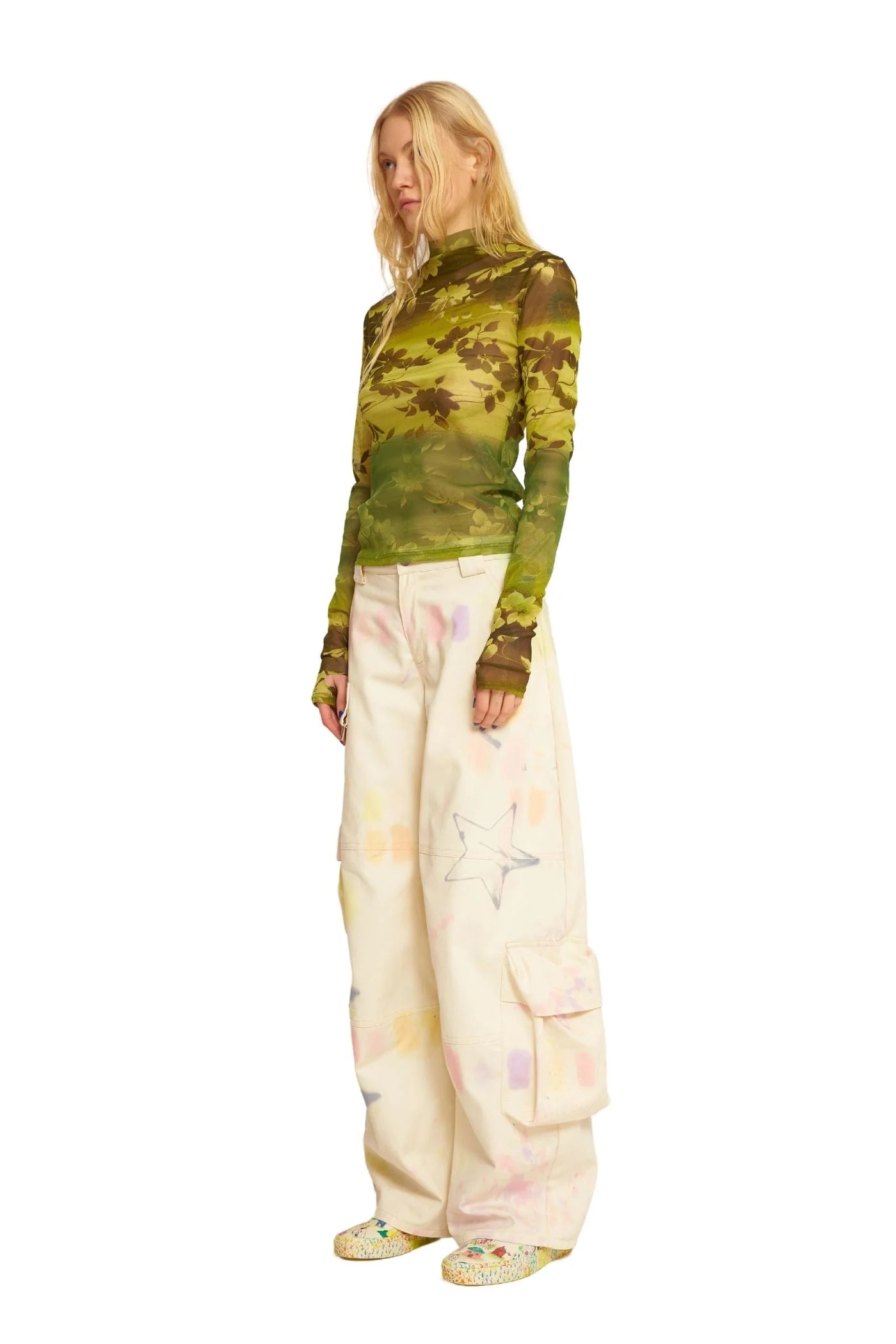 Pants Lawn Cargo Star Burst