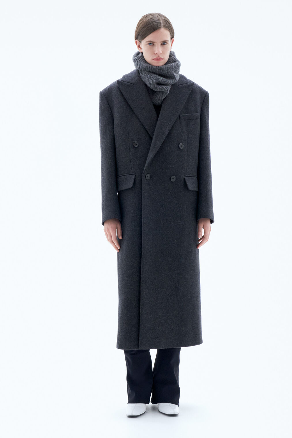 Tailored Coat Anthracite Grey