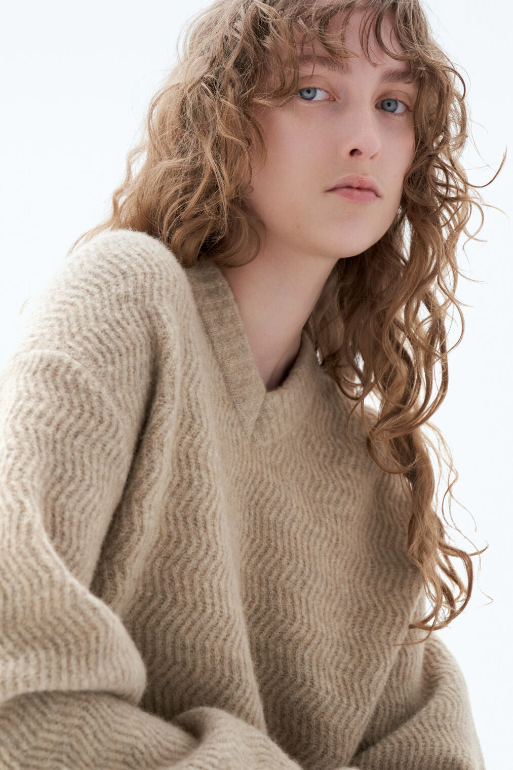 Sweater Structure Yak Beige