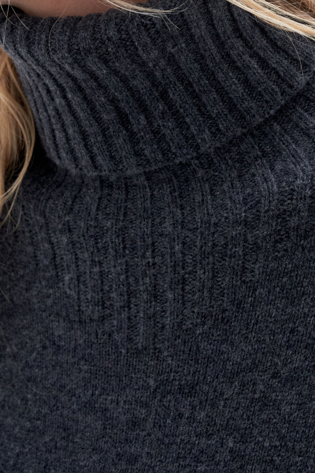 Sweater Wool Turtleneck Anthracite