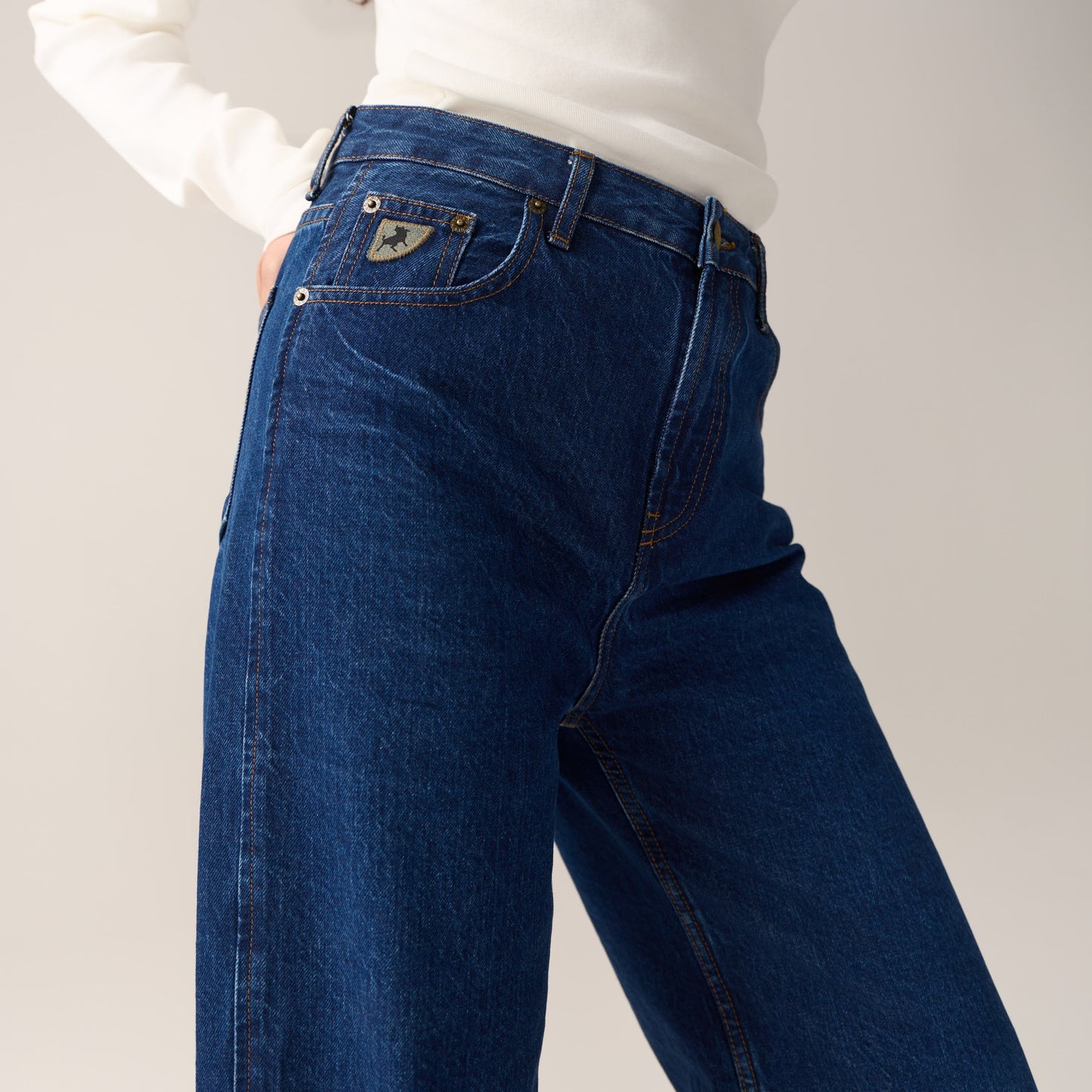 Jeans Skater Flare Faint Stone