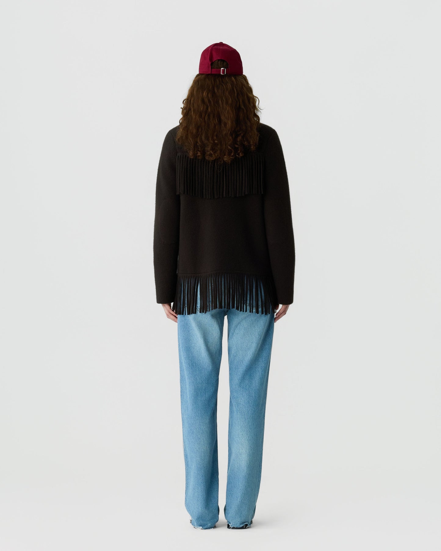 Jacket Western Fringe Burnt Cocoa