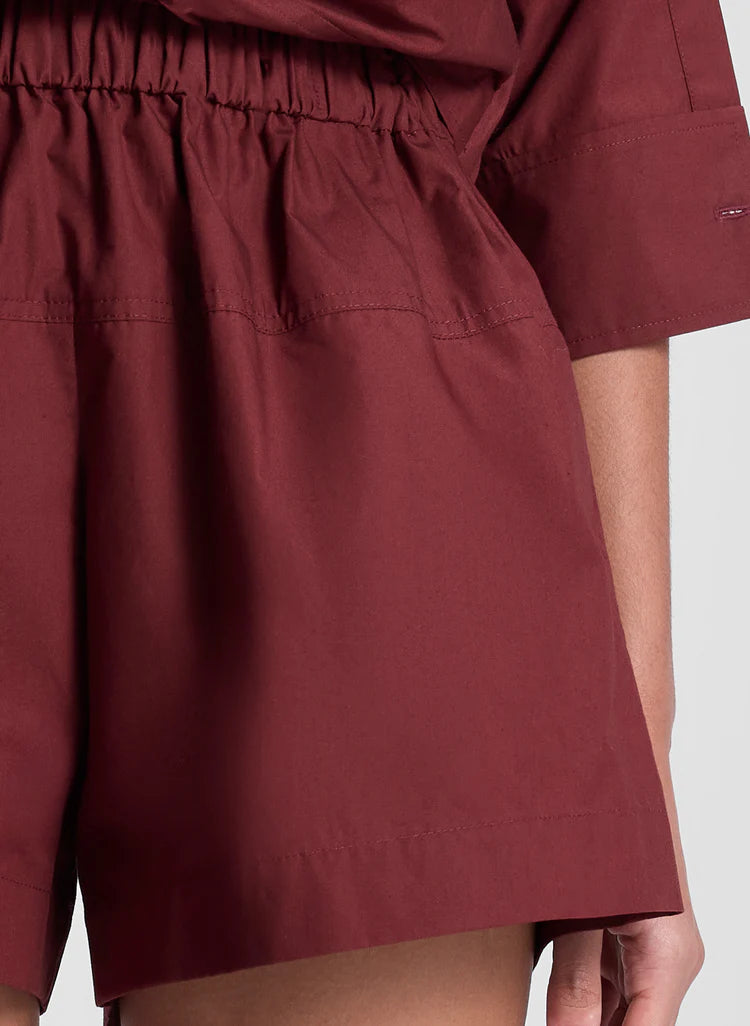 Shorts Nate Dark Bosco Burgundy