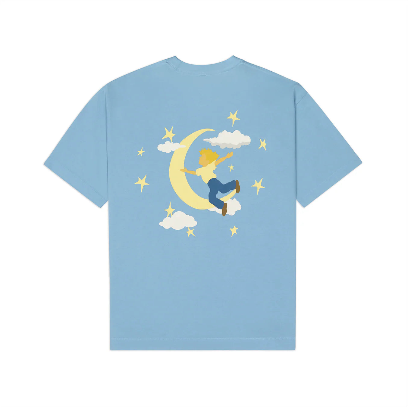 T-shirt Boy Moon Blue