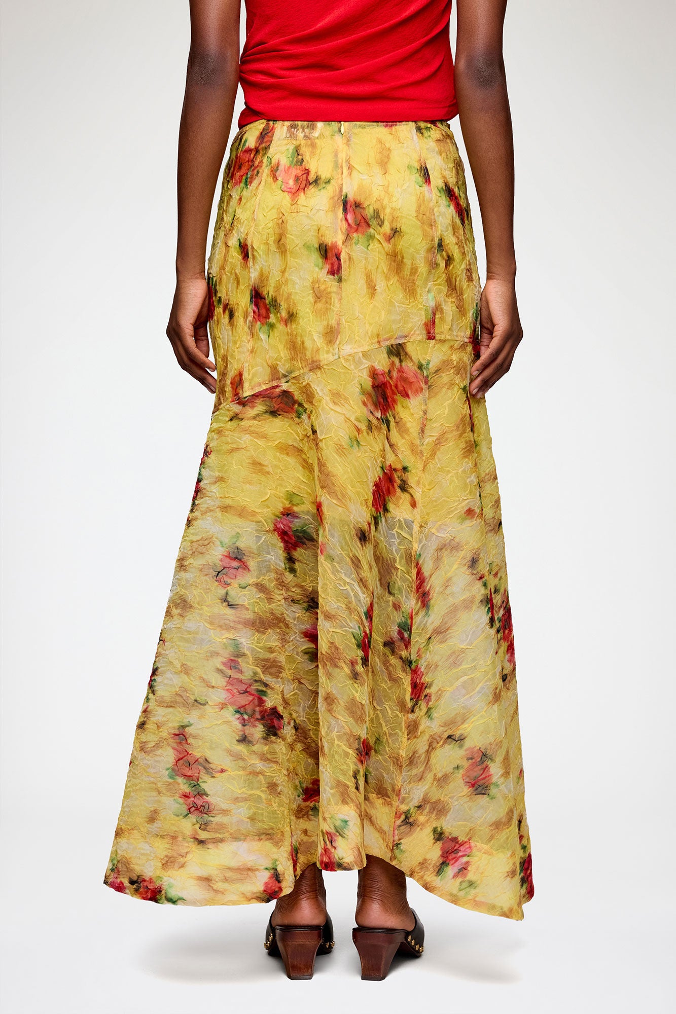Skirt Shibori Organza Yellow