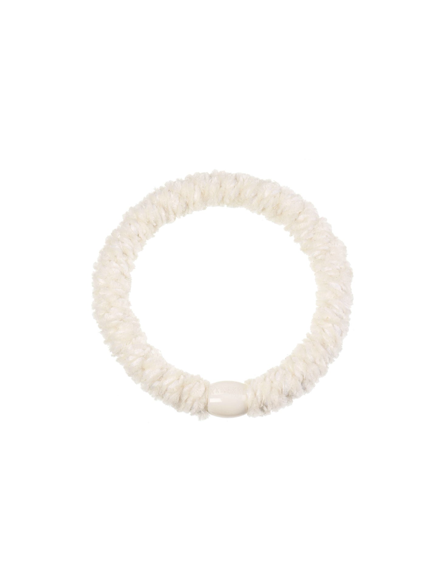 Sametová gumička do vlasů, slonovinová