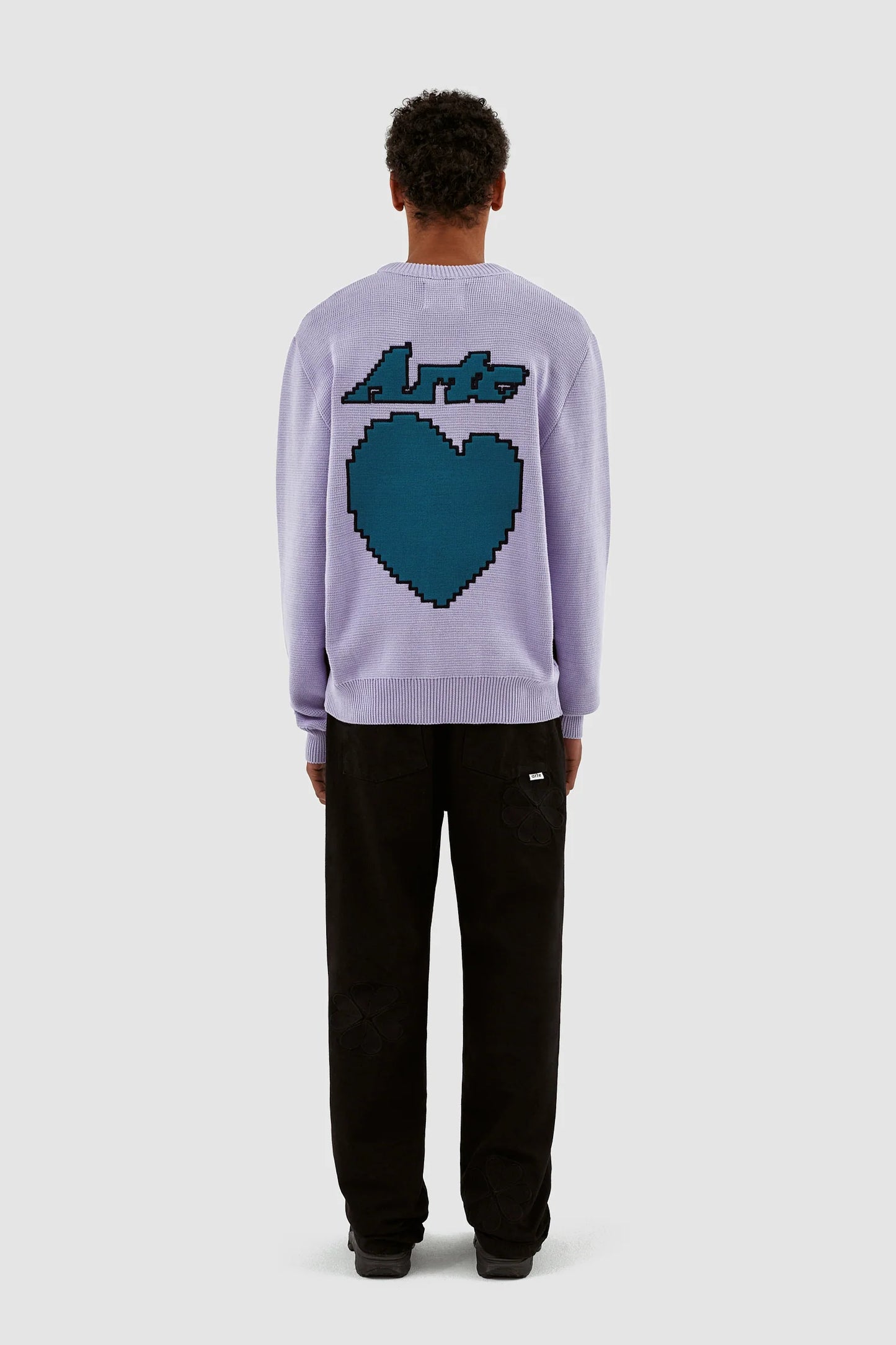 Sweater Kobe Back Heart Purple