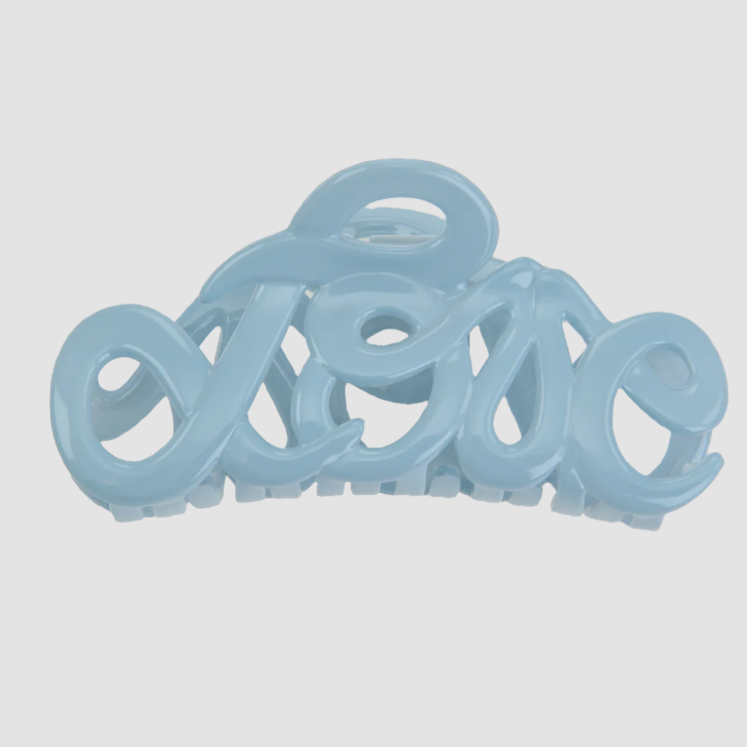 Hair Clip Love Light Blue Big