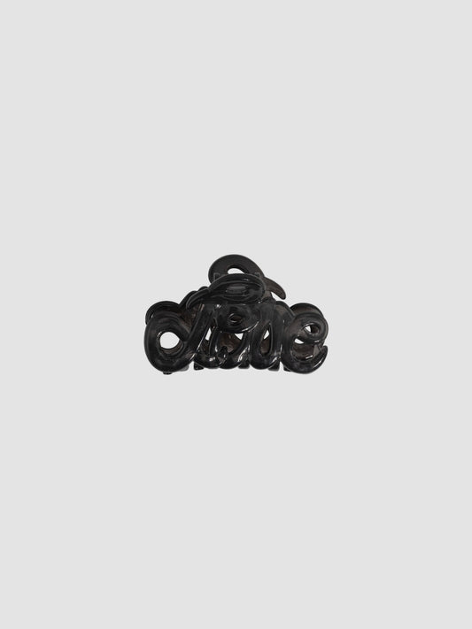 Hair Clip Love Charcoal Small