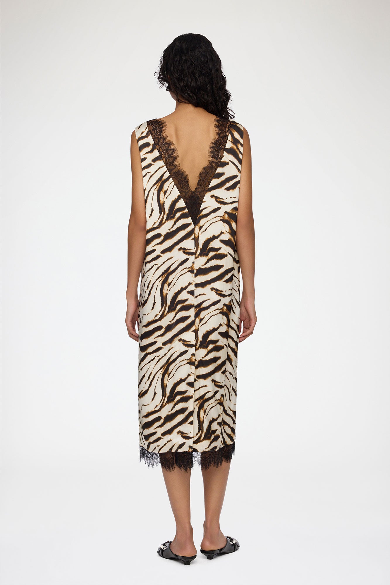 Dress Midi Satin Zebra