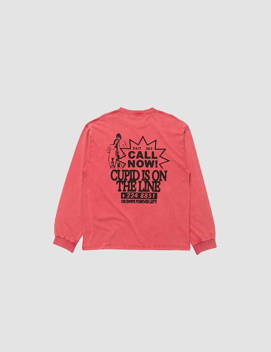 T-shirt Longsleeve Cupid’s Calling Off-Red