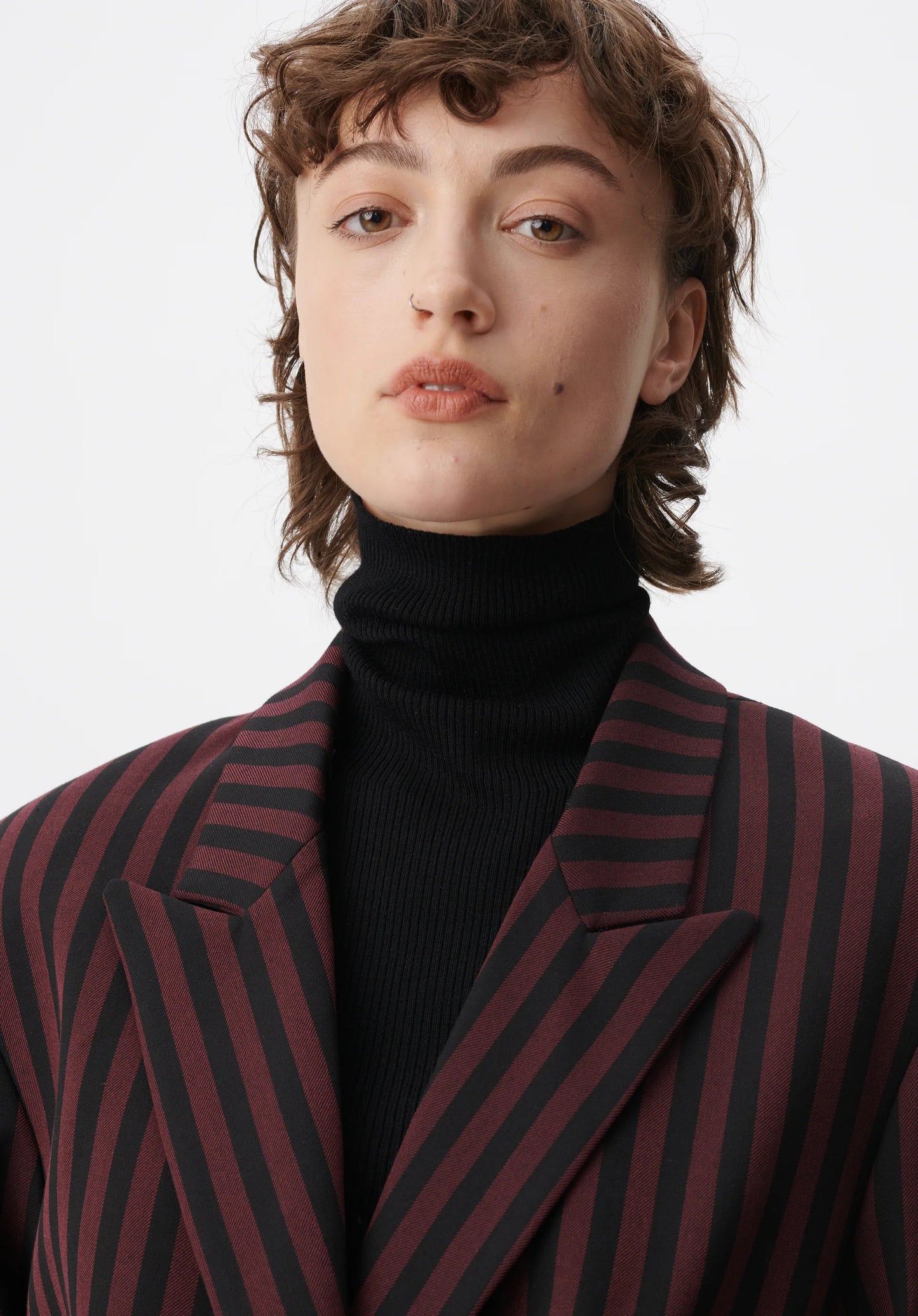 Coat Odith Stripe Fudge