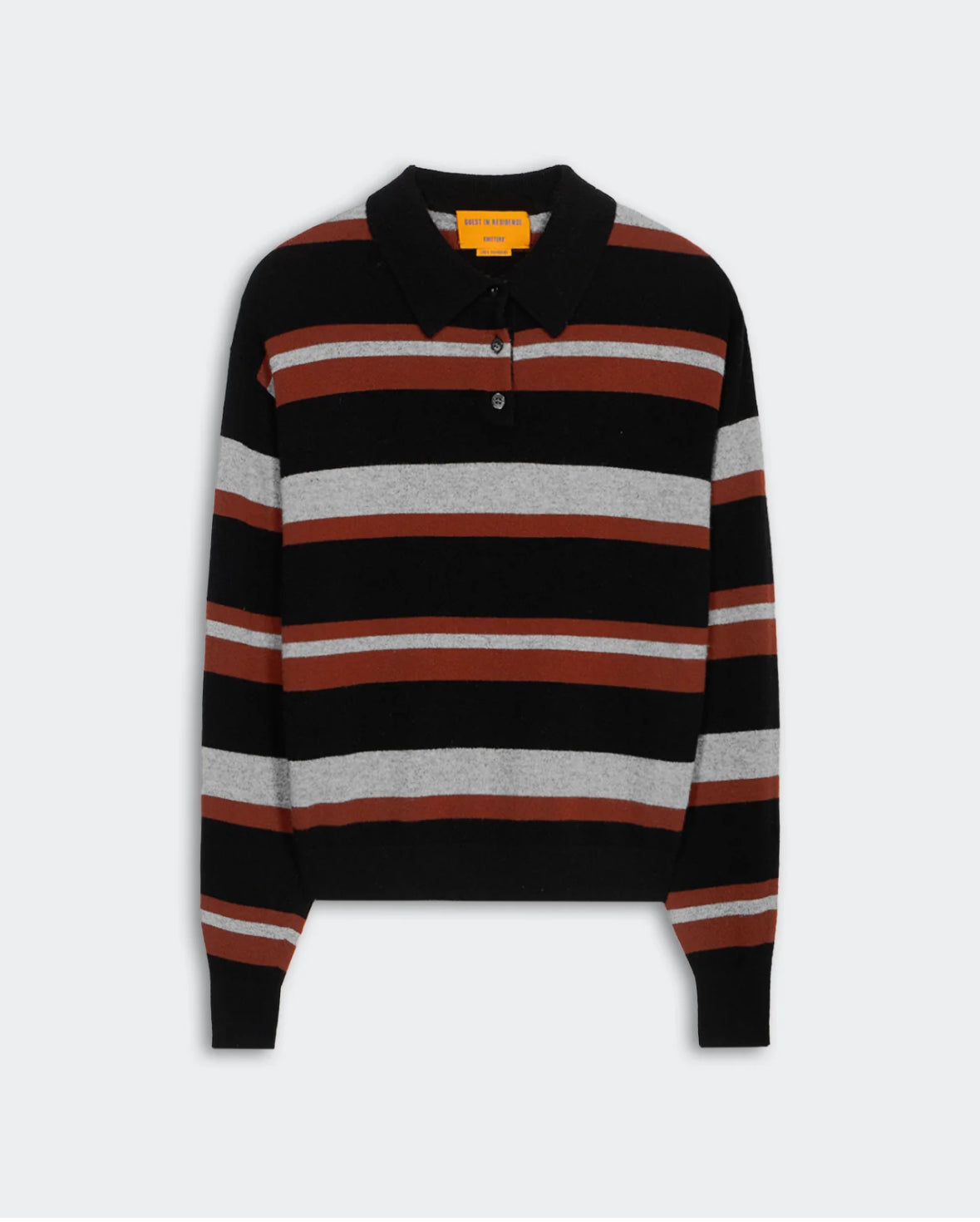 Černý polo svetr Collegiate Stripe