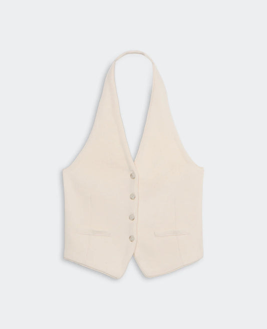 Vest Tailored Halter Cream
