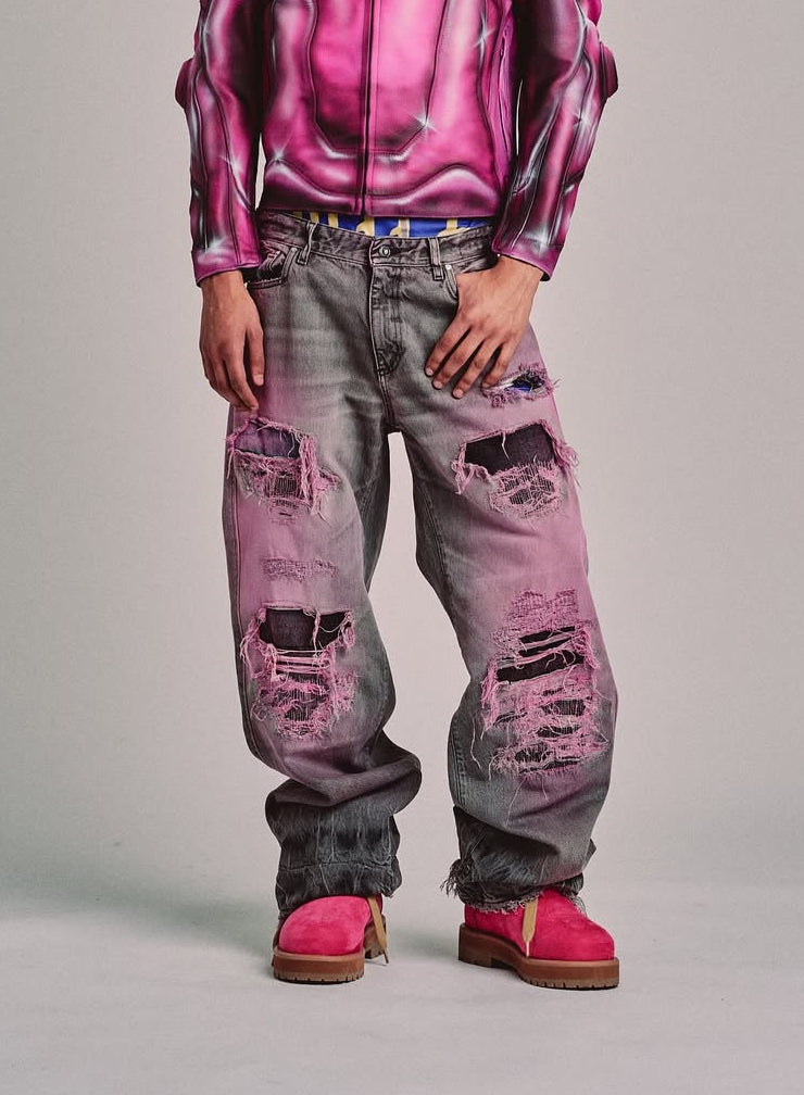 Jeans Rich Kid Pink & Grey