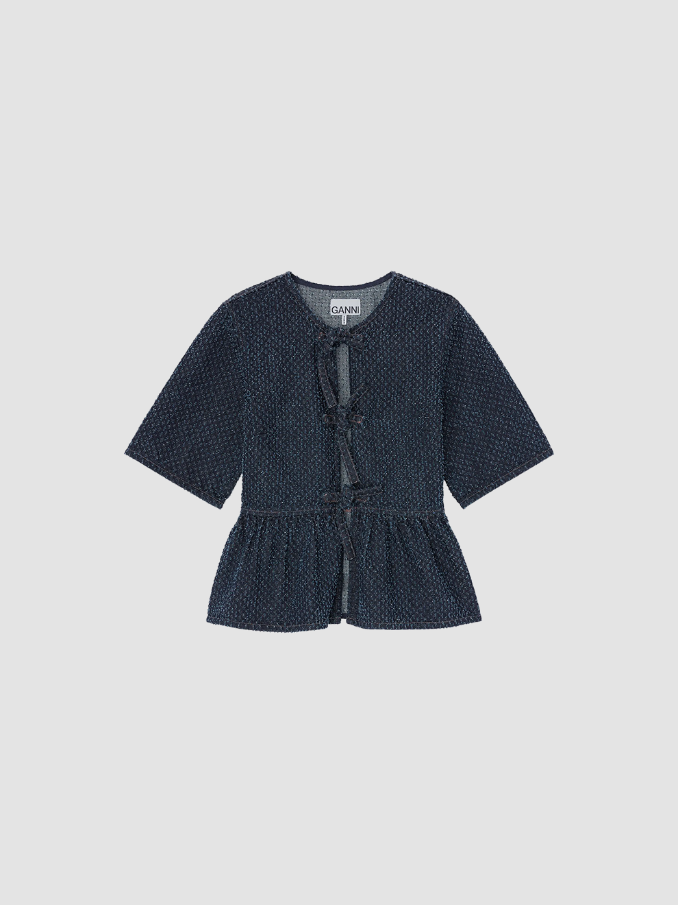 Blouse Tweed Denim Blue