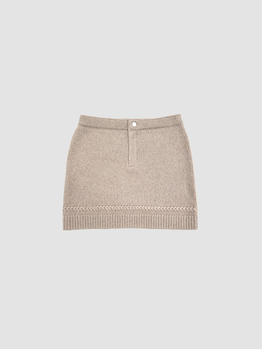 Skirt Jean Mini Taupe