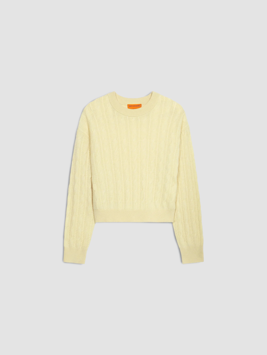 Sweater Cable Crew Butter