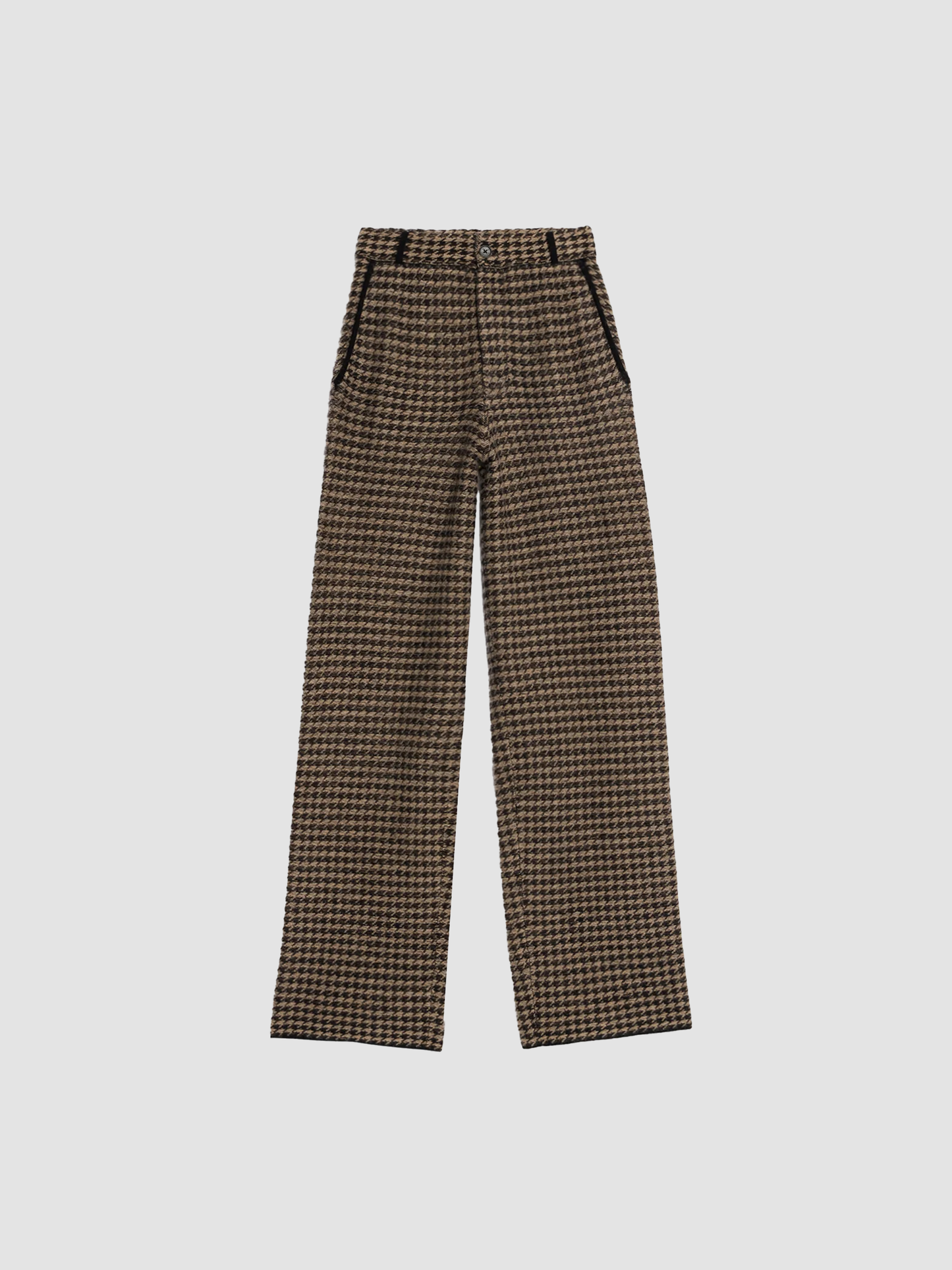 Pants Houndstooth Tailored Black & Dune