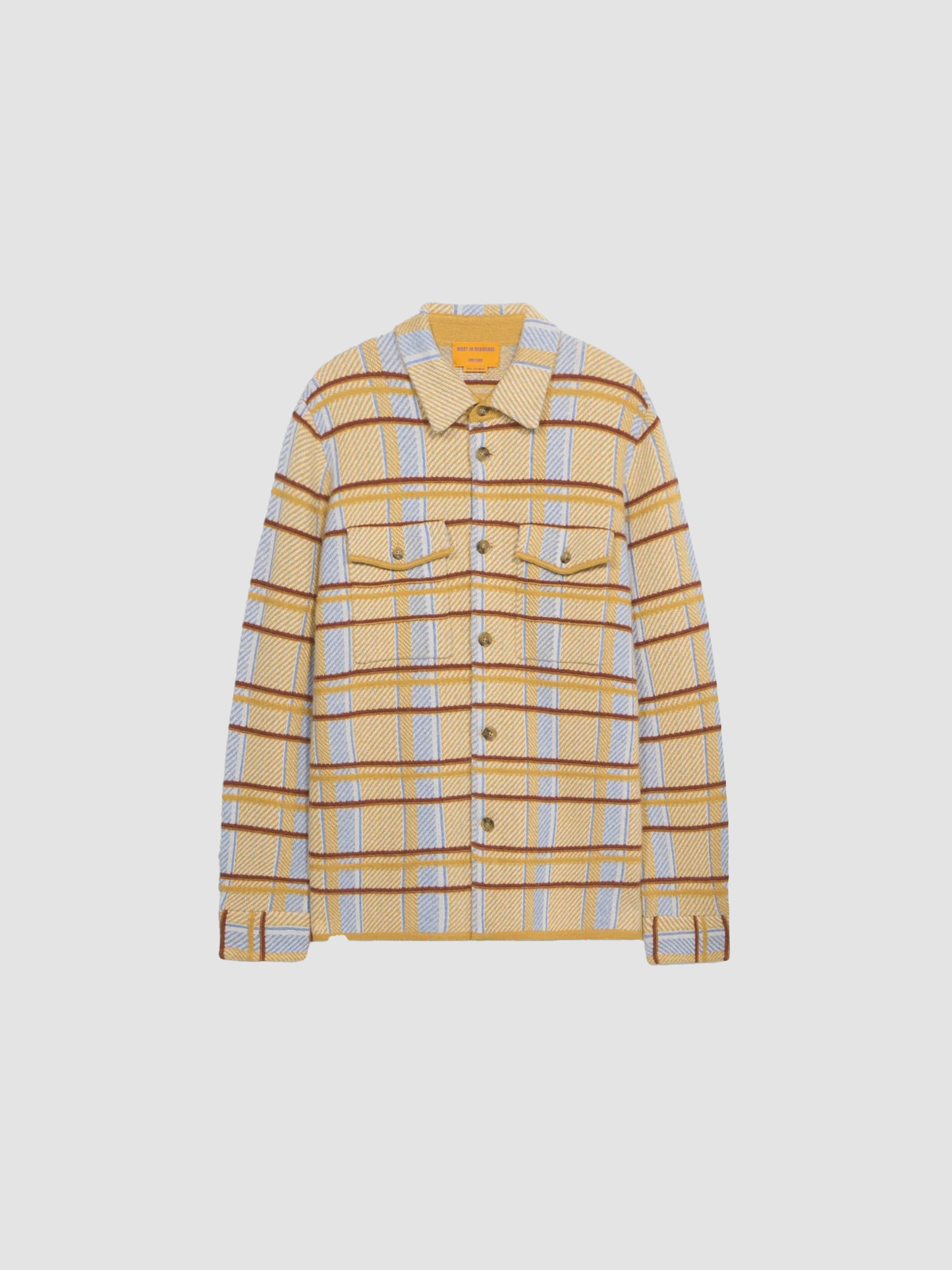 Shirt Plaid Work Curry