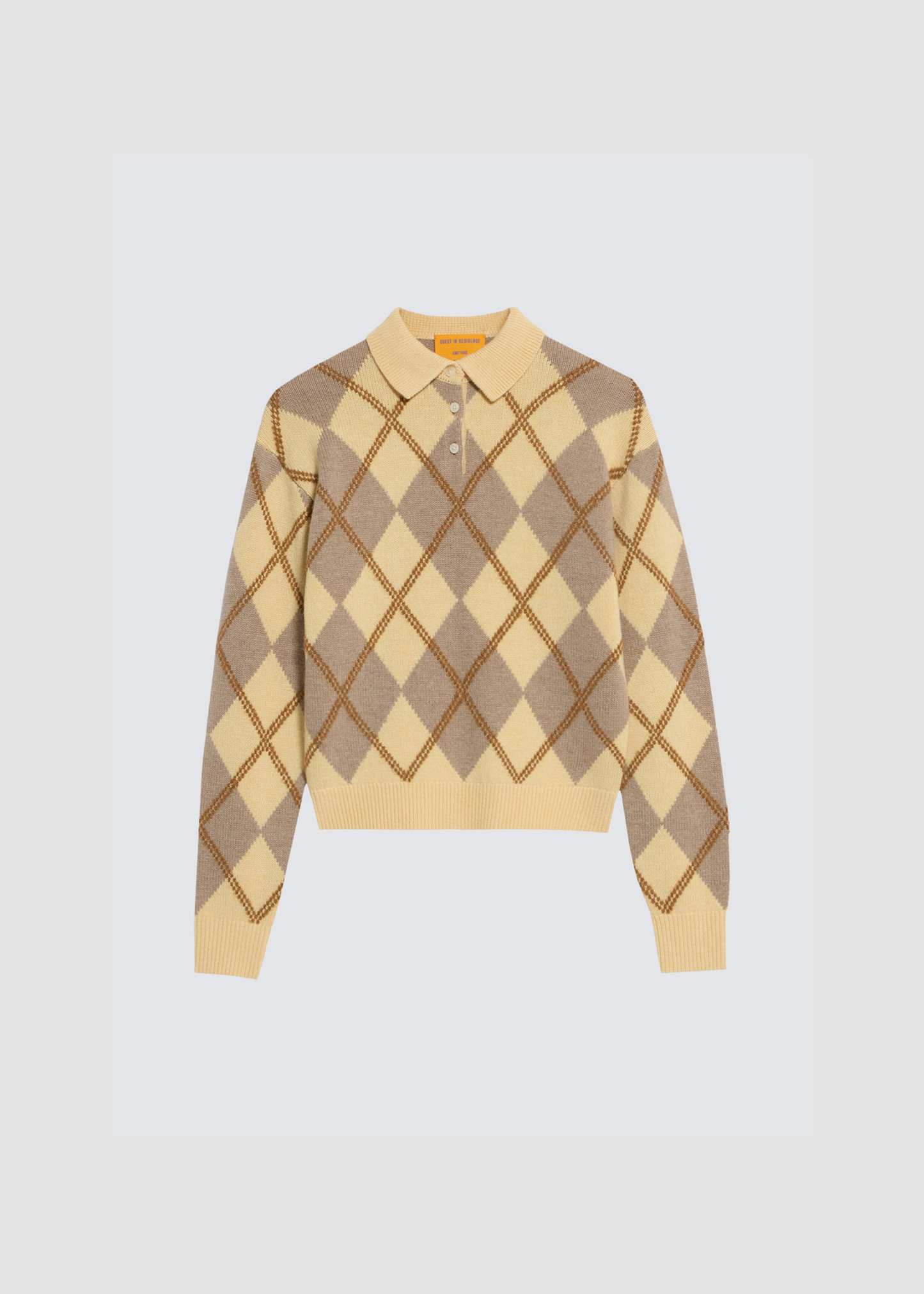 Sweater Collegiate Argyle Polo Butter