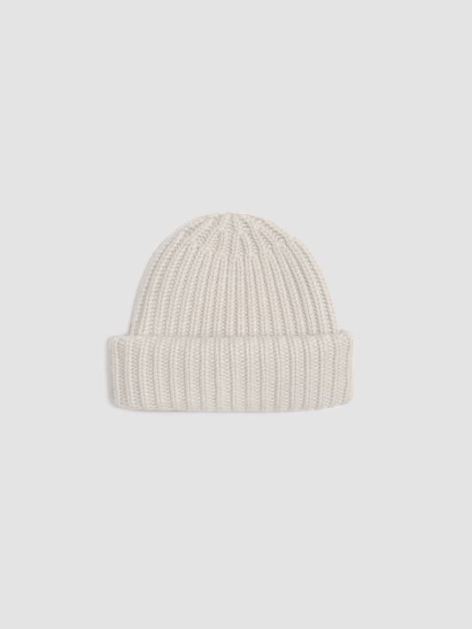 Cashmere Beanie Off White