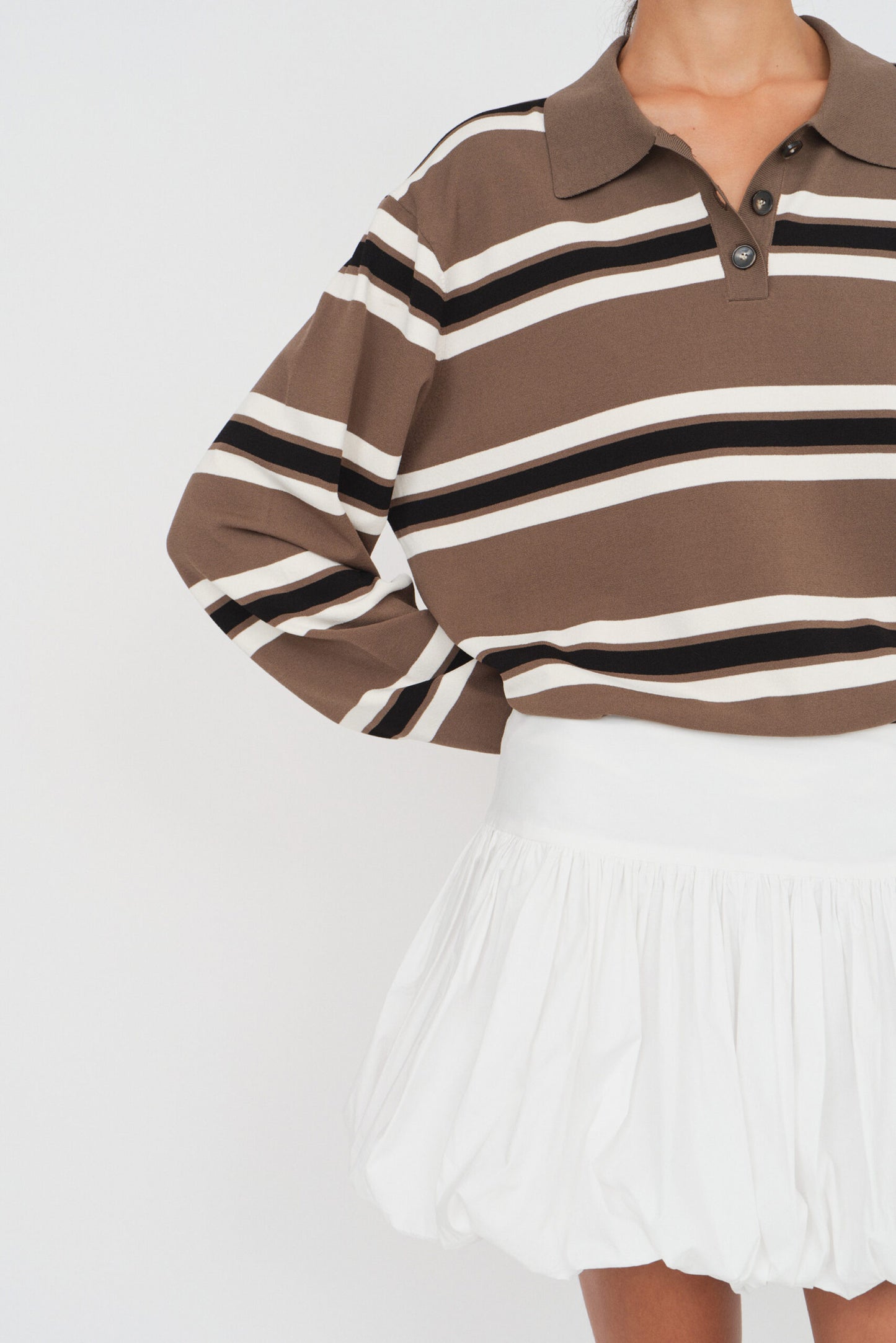 T-shirt Madison Polo Ivory Brown