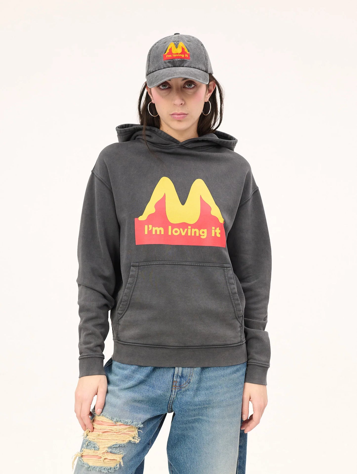 Mikina s kapucí Drive Through Desires Off-Black