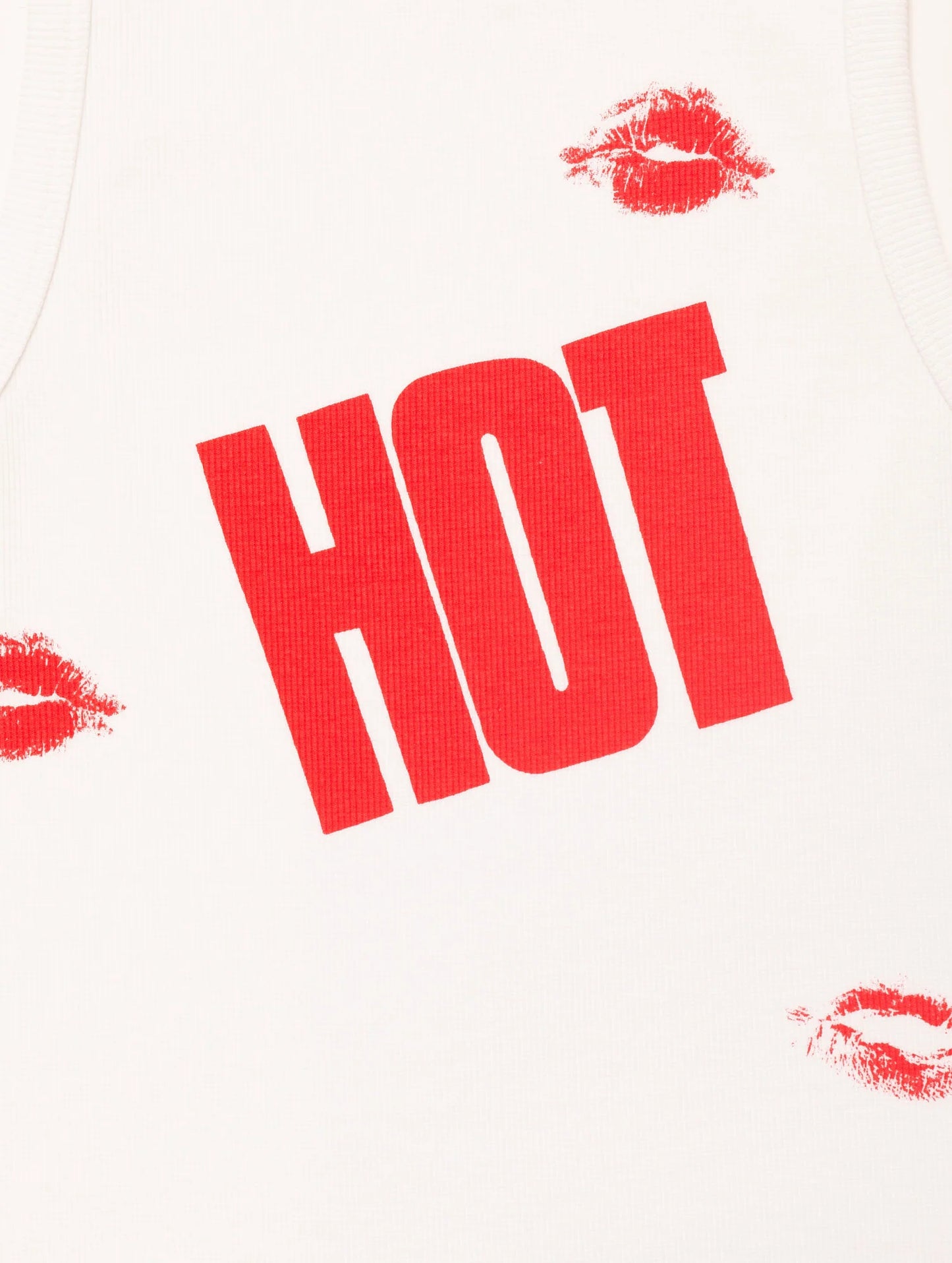 Tank Top Kiss Me I'm Hot White