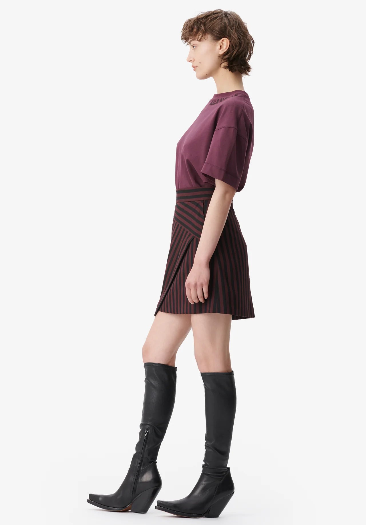 Skirt Saki Striped Fudge