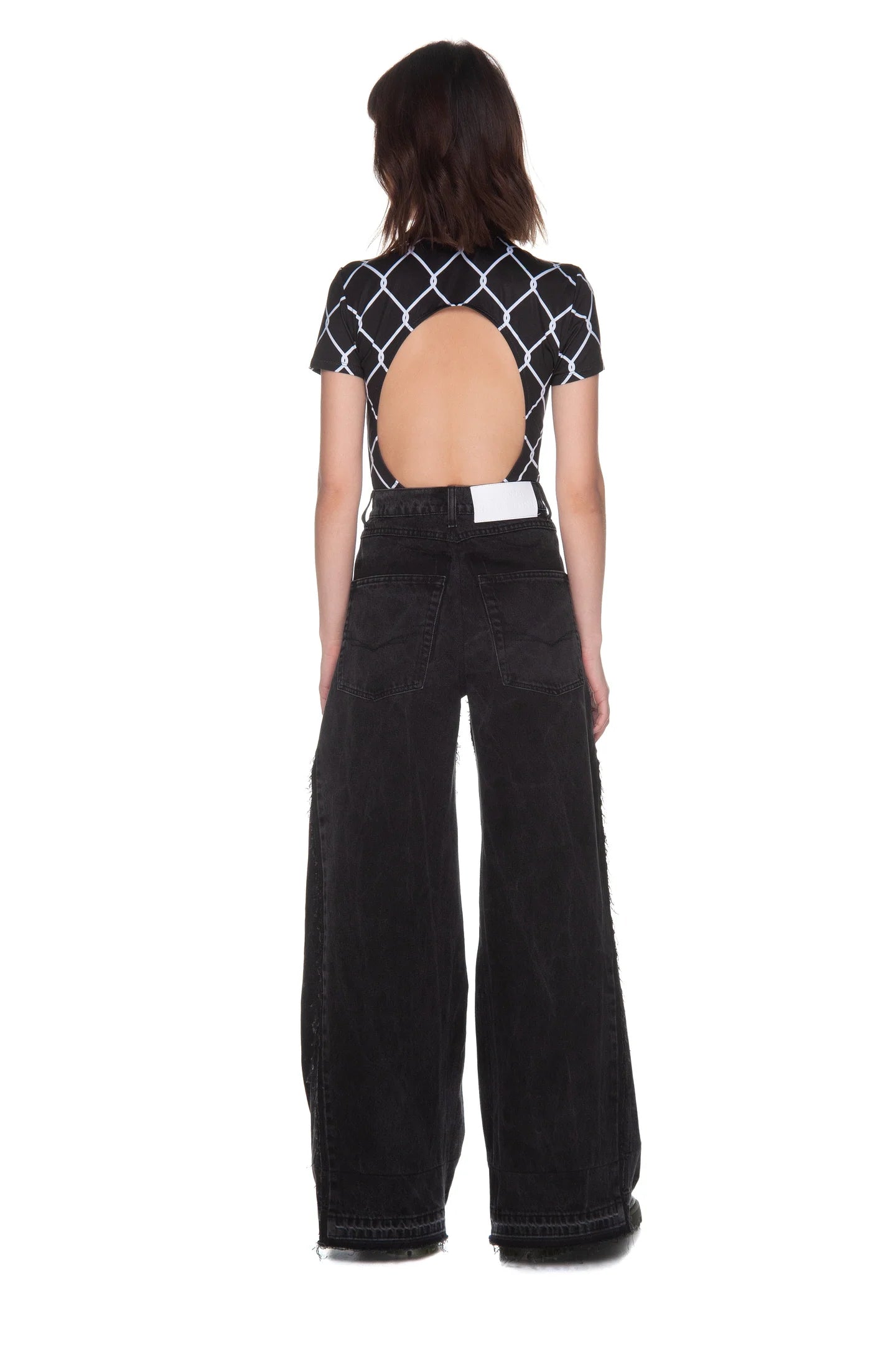 Jeans Reworked Wide Black