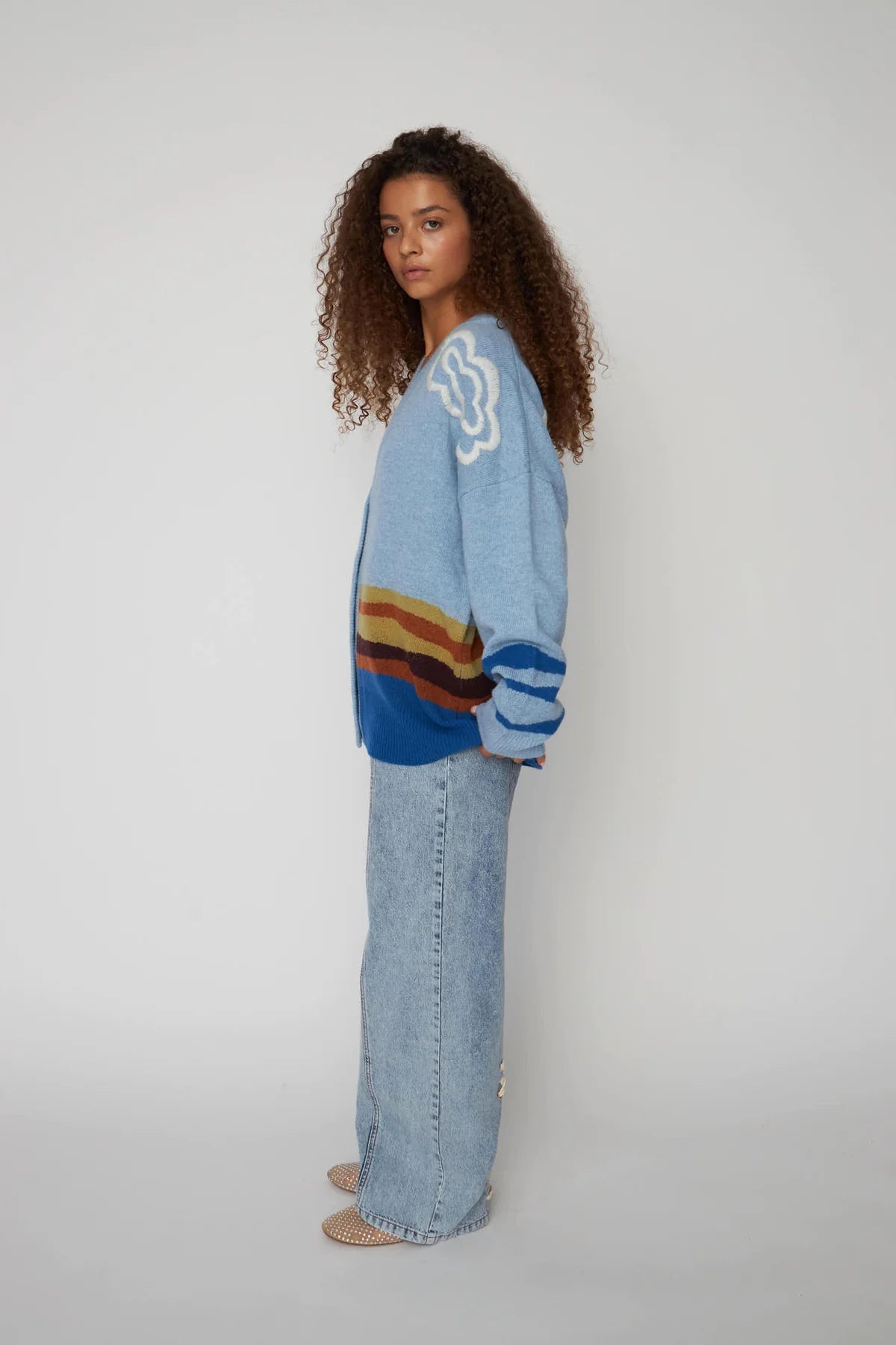 Cardigan Elements Modrá