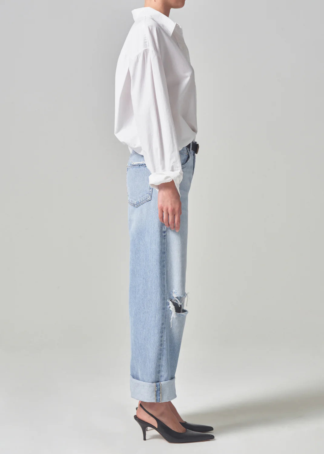 Jeans Ayla Baggy Cuffed Crop Pagoda