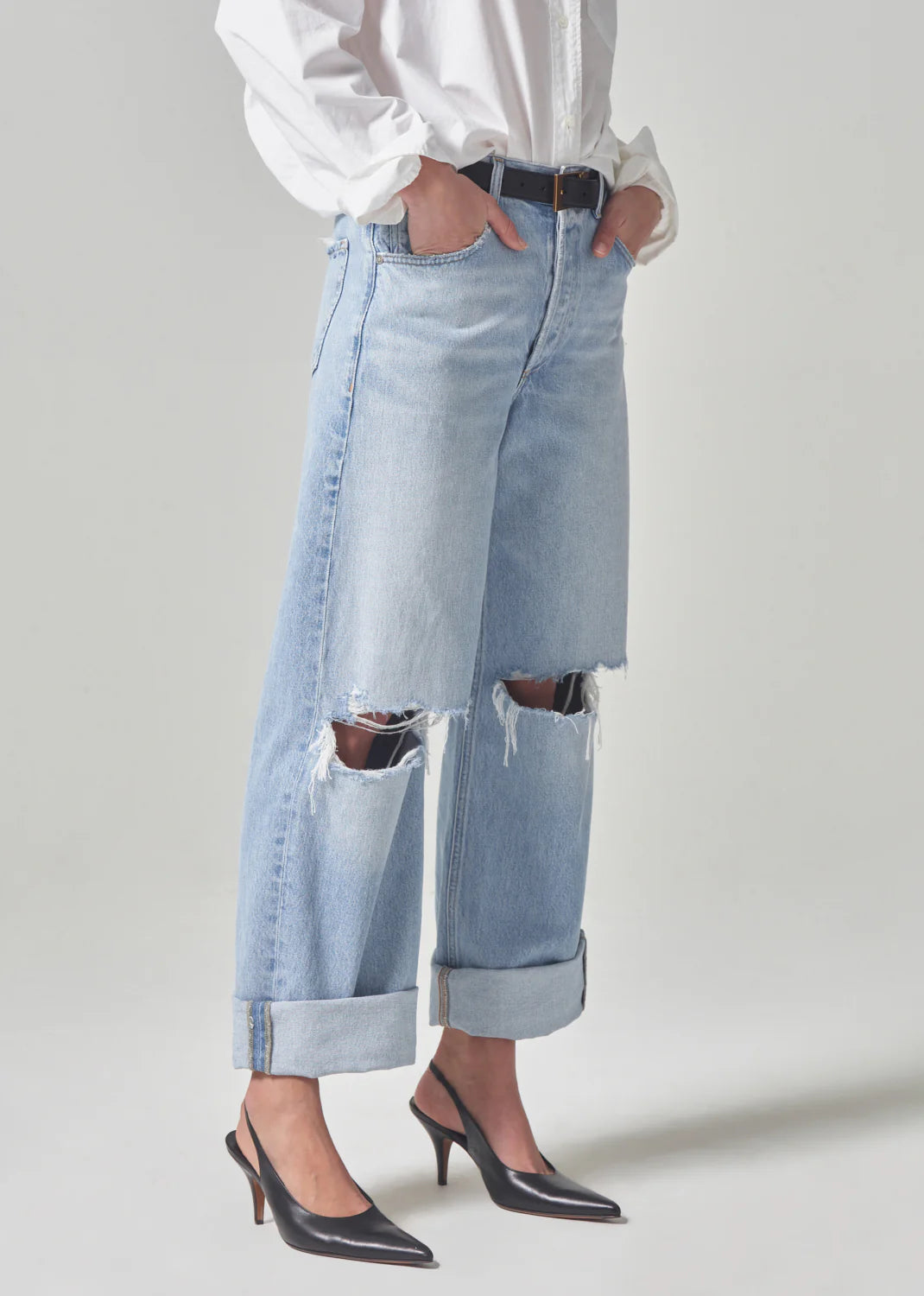 Jeans Ayla Baggy Cuffed Crop Pagoda