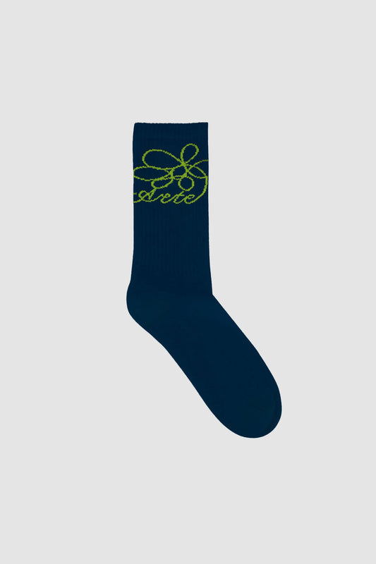 Socks Flower Logo Navy