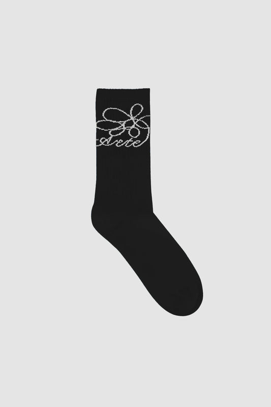 Socks Flower Logo Black