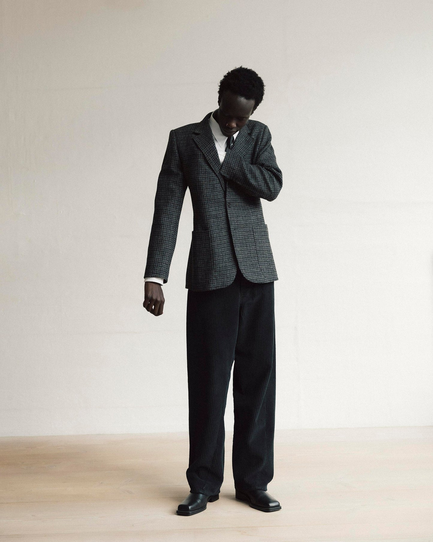 Pants Wide Twist Cord Black