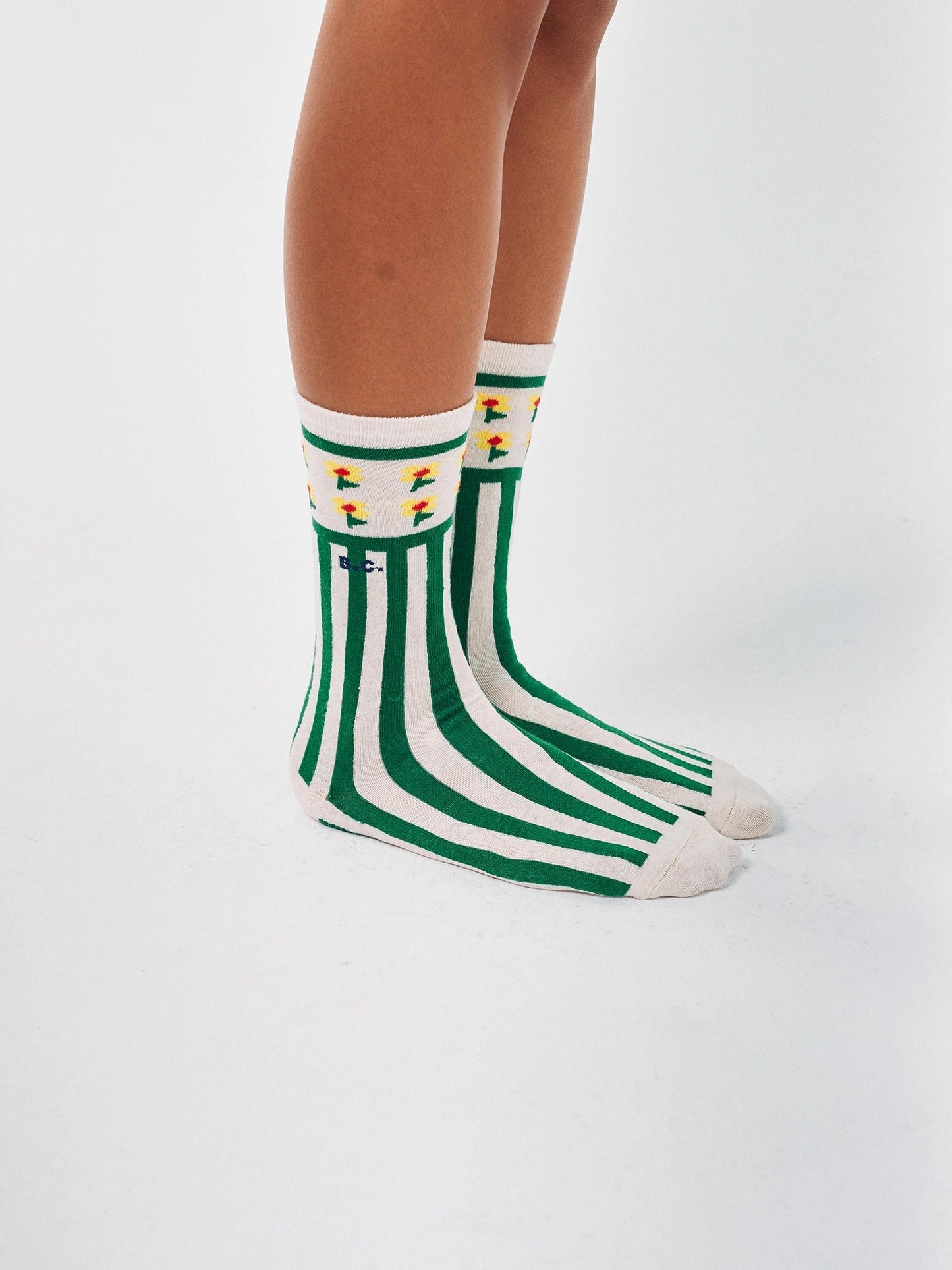 Socks Pixel Flower Long
