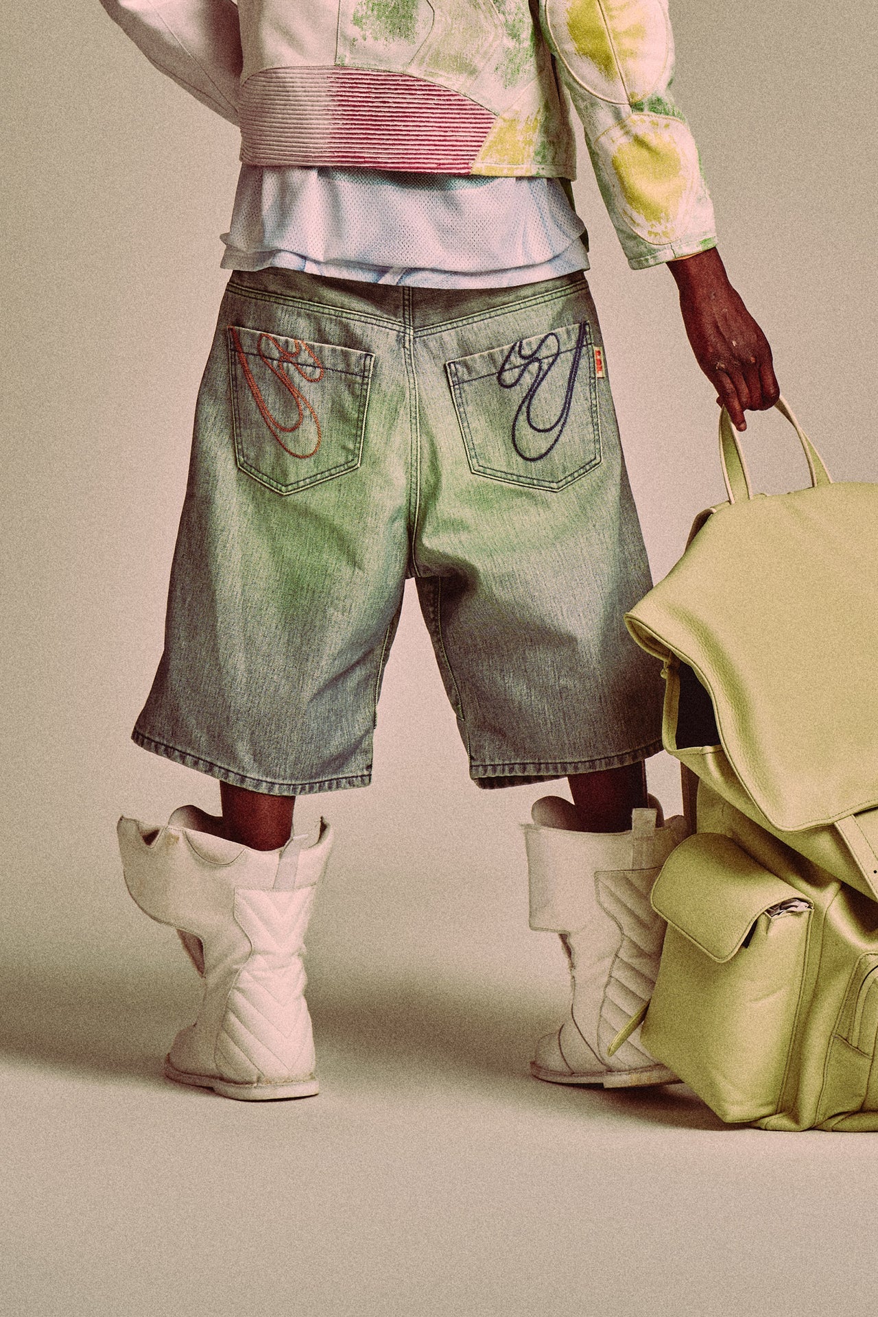 Shorts Knee Blue Green