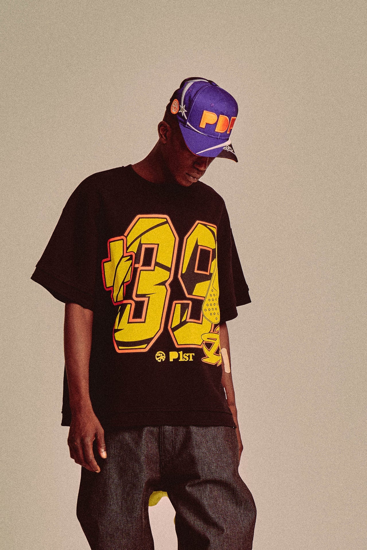 T-shirt 39 Waffle Black