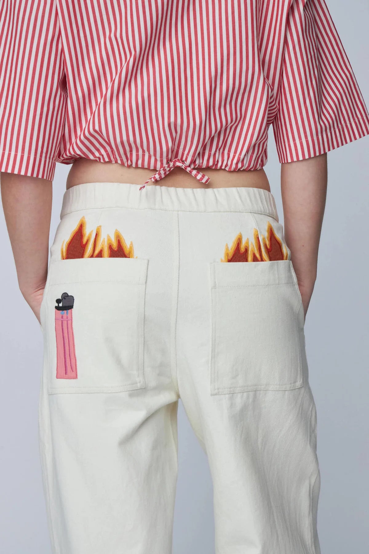 Pants Patchwork Elements Creme