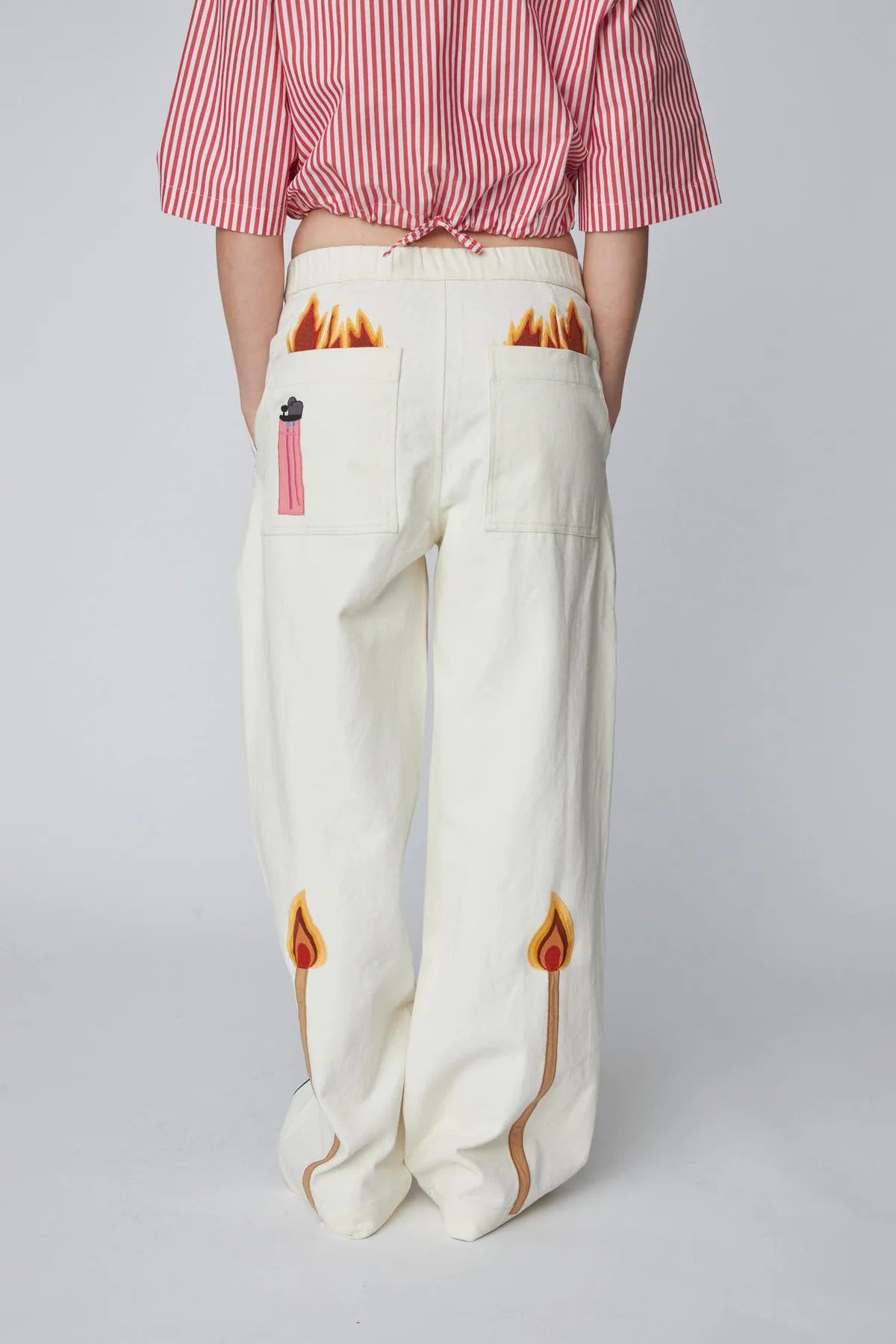 Pants Patchwork Elements Creme