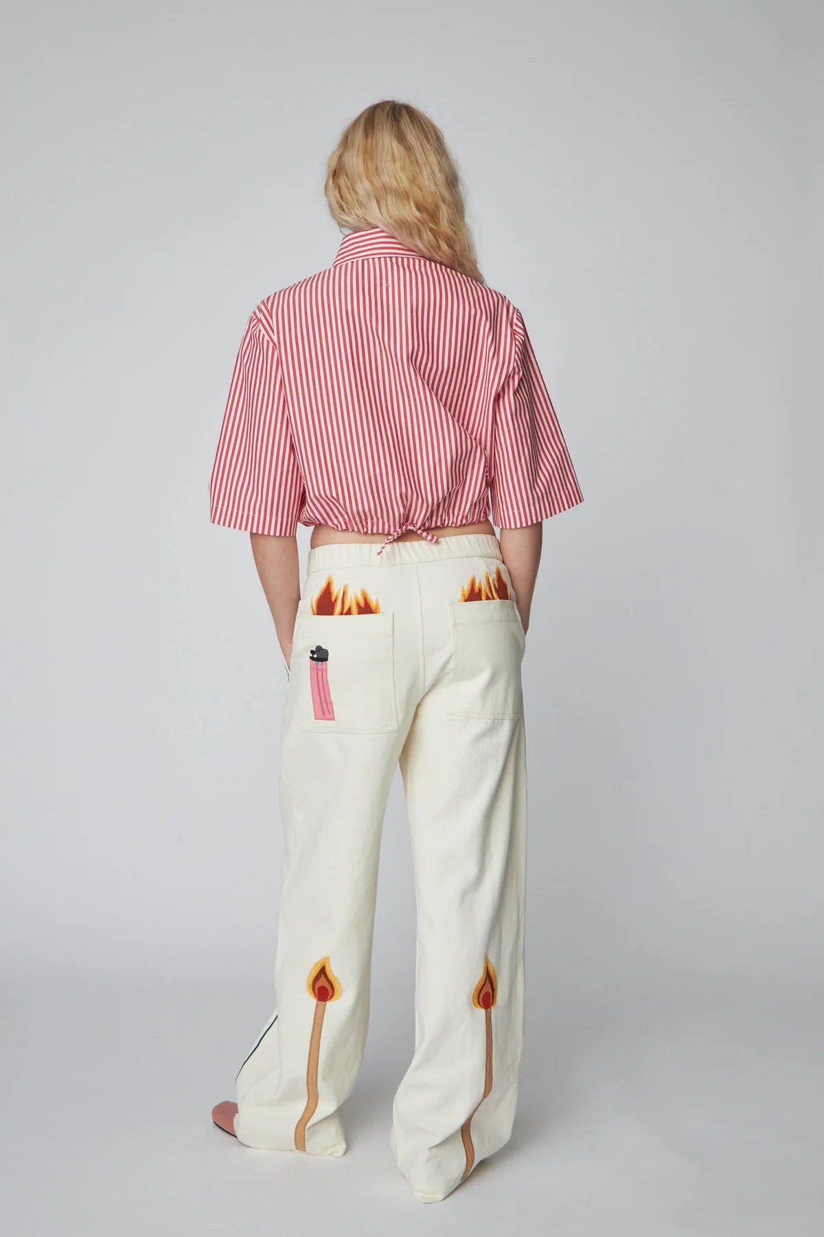 Pants Patchwork Elements Creme